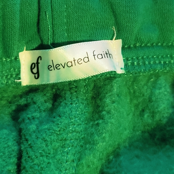 Elevated Faith Kelly Green Our World Needs Jesus Sweatpants Joggers Womens XL - Picture 8 of 12